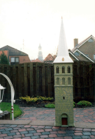 Bekijk detail van "De toren van de <span class="highlight">maquette</span> van de r.-k. Kerk."