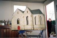 Bekijk detail van "De <span class="highlight">maquette</span> van de r.-k. Kerk nadert de voltooiing."