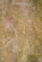 Bekijk detail van "Detail grafsteen van Johann Dieteich von Heiden in de N.H. Kerk."