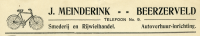 Bekijk detail van "GH08021: Het Briefhoofd van J. Meinderink uit <span class="highlight">Beerzerveld</span>."