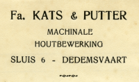 Bekijk detail van "GH08034: Het Briefhoofd van Fa. Kats & Putter uit Dedemsvaart, machinale <span class="highlight">houtbewerking</span>."