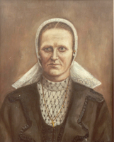 Bekijk detail van "Een schilderij van <span class="highlight">schilder</span> Piet Kleinschmit: portret van Johanna Lambertina Wientjes-Bökkers."