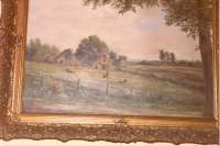 Bekijk detail van "Een schilderij van <span class="highlight">schilder</span> Piet Kleinschmit: Boerderij achter de Hezeberg."