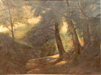 Bekijk detail van "Een schilderij van <span class="highlight">schilder</span> Piet Kleinschmit: een bos."