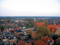 Bekijk detail van "Uitzicht over Ootmarsum richting Moerbekkenkamp en industrieterrein De Mors vanuit het enorme reuzenrad op de Koale Karmse."