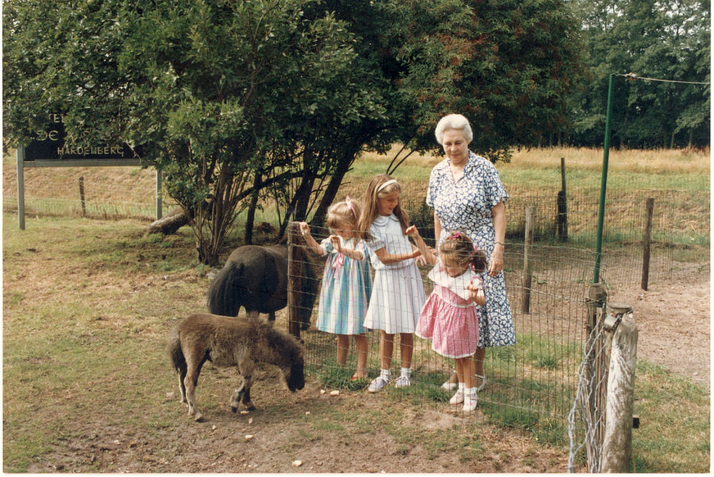 Bekijk detail van "HV05008: Mevr. Willering met 3 kinderen bij de pony's."