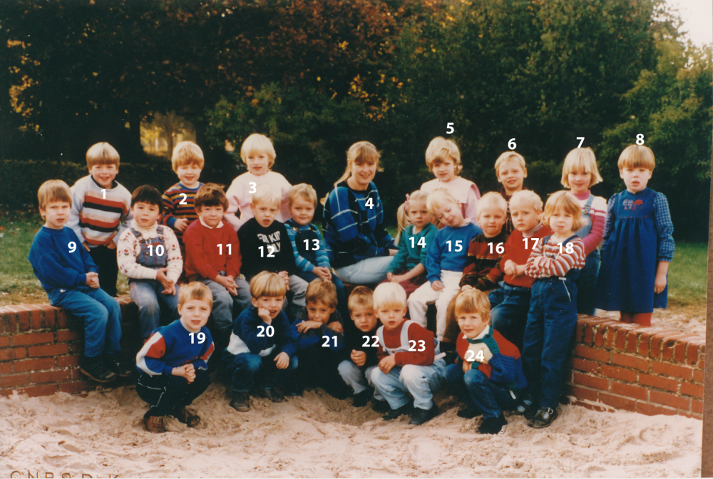 Bekijk detail van "HV13310: Groep <span class="highlight">1</span> van de Christelijke Nationale Basisschool 'De Kastanjehof', in Hardenberg."