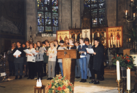 Bekijk detail van "Velen bezochten de muzikale uitvoering ter gelegenheid van het afscheid van pastor Johan Mulder."