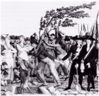 Bekijk detail van "Dansen rondom de vrijheidsboom eind 18e eeuw!"