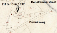 Bekijk detail van "Gedetailleerde kadasterkaart uit 1832 met <span class="highlight">boerenerven</span> in Klein Agelo."