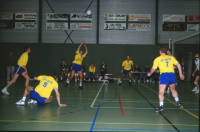 Bekijk detail van "Heren I van volleybalvereniging Set-up '65 in actie in sporthal De Schalm."
