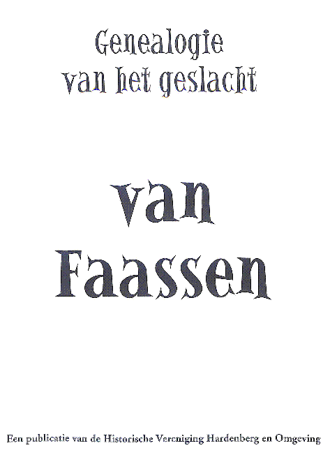 Bekijk detail van "Genealogie geslacht van Faassen"