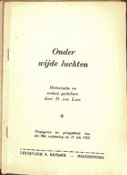 Bekijk detail van "Gedichten van H. van Laar en B.J.Waterink"