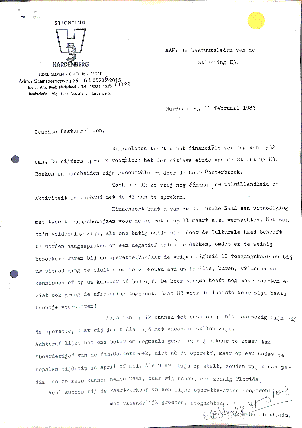 Bekijk detail van "Financieel verslag H3 Hardenberg 1981 en 1982"