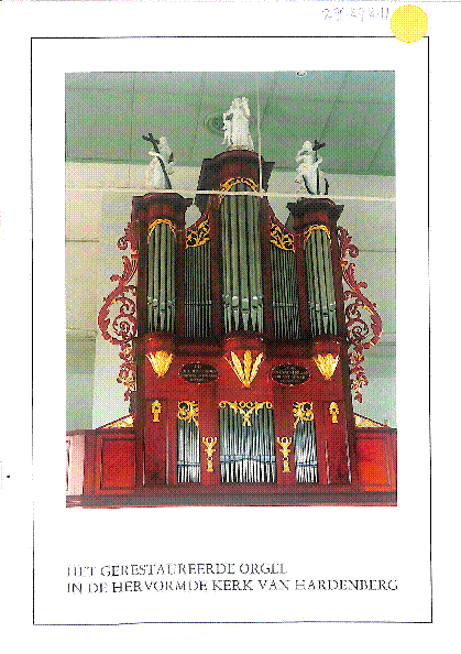 Bekijk detail van "Het gerestaureerde orgel in de Hervormde kerk van Hardenberg"