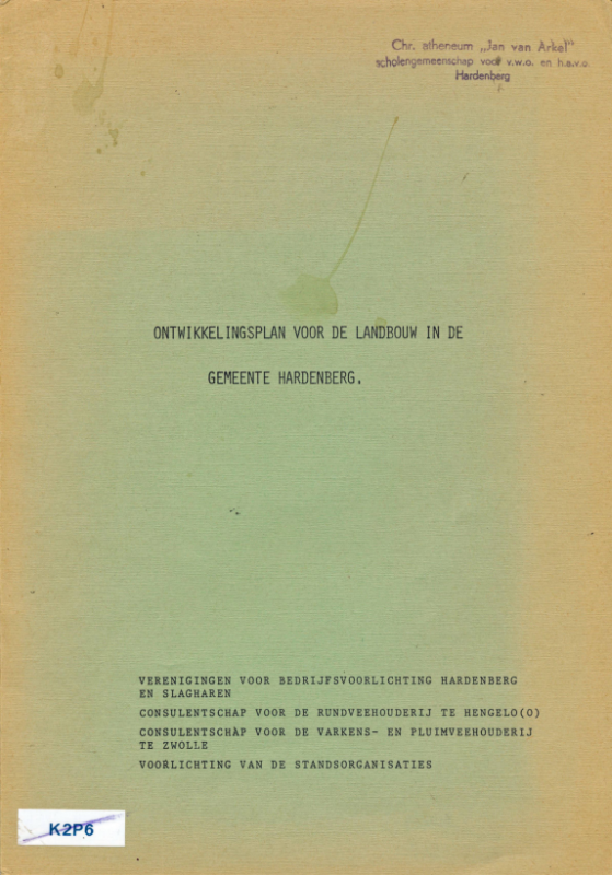 Bekijk detail van "Ontwikkelingsplan voor de landbouw in de gemeente Hardenberg"