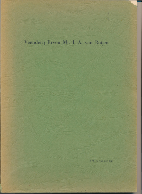 Bekijk detail van "N.V. <span class="highlight">Veenderij</span> : Erven Mr. I.A. van Roijen Bergentheim"