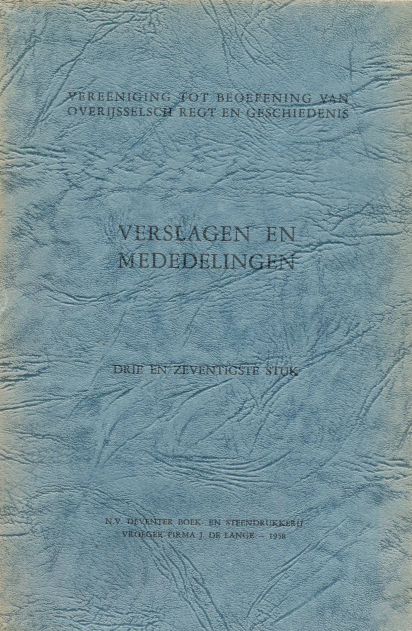 Bekijk detail van "Verslagen en mededelingen 1958"