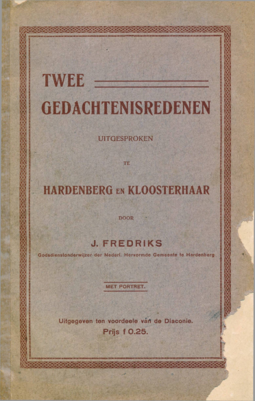 Bekijk detail van "Twee <span class="highlight">gedachtenisredenen</span>, uitgesproken te Hardenberg en Kloosterhaar."