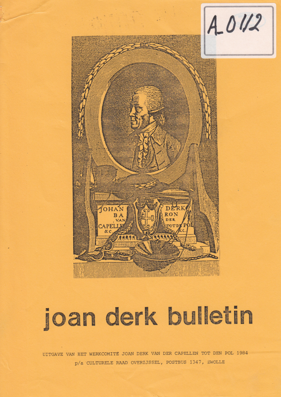 Bekijk detail van "Joan Derk bulletin."