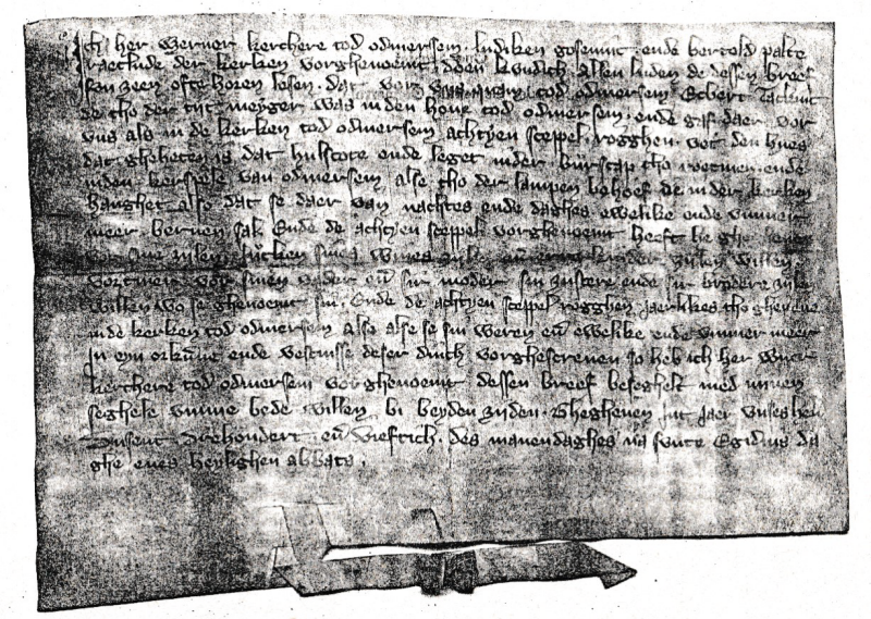 Bekijk detail van "Schenkingsakte dd. 6-9-1350."