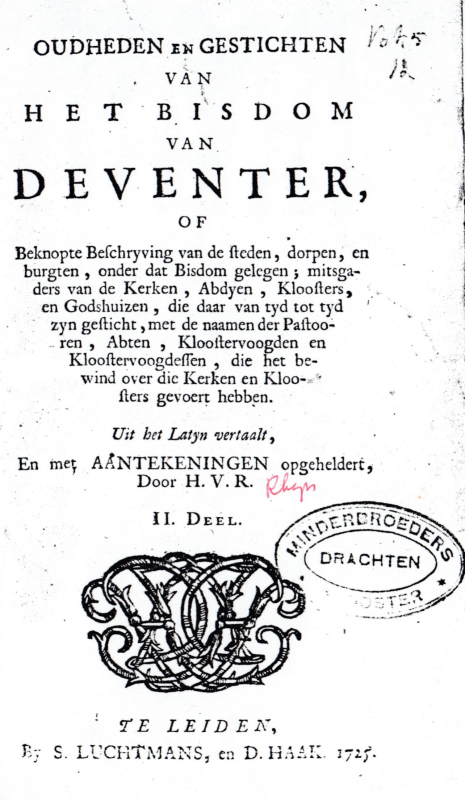 Bekijk detail van "Oudheden en Gestichten van het bisdom van Deventer"