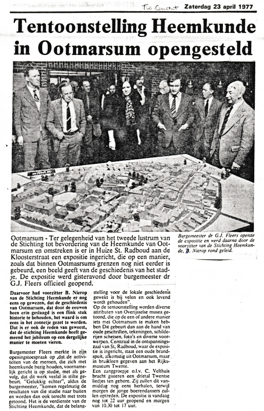 Bekijk detail van "Verslag van de tentoonstelling op 22-23-24 april 1977."
