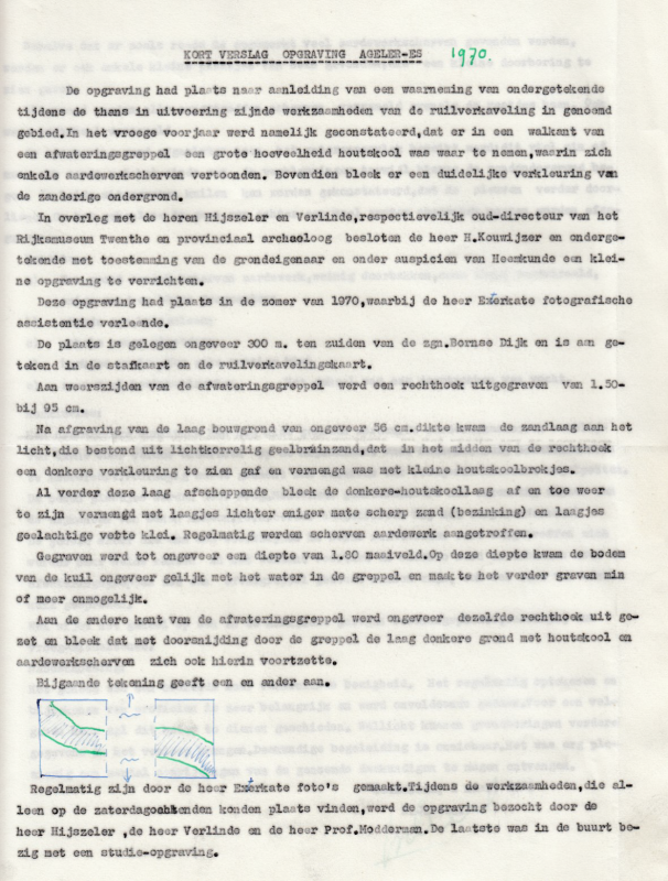 Bekijk detail van "Kort verslag <span class="highlight">opgraving</span> Ageler-es 1970."