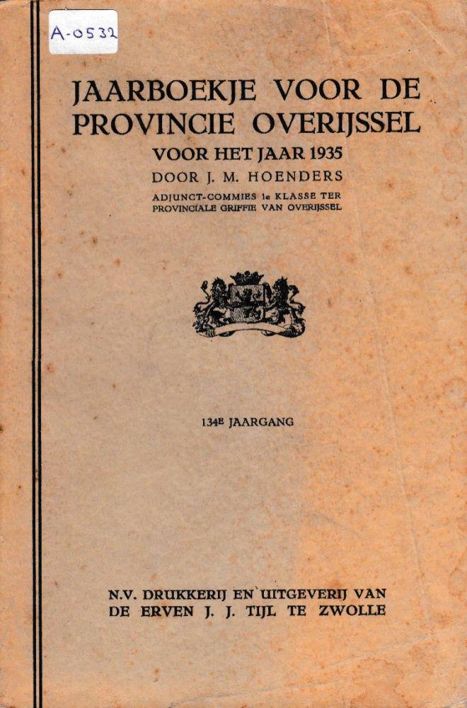 Bekijk detail van "Jaarboekje voor de provincie Overijssel: 1935."