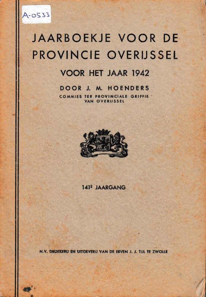 Bekijk detail van "Jaarboekje voor de provincie Overijssel: 1942."