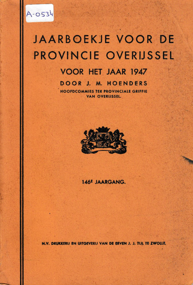 Bekijk detail van "Jaarboekje voor de provincie Overijssel: 1947."