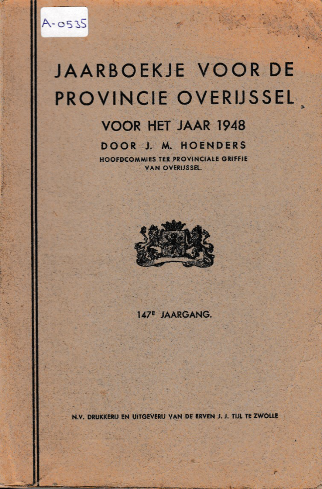 Bekijk detail van "Jaarboekje voor de provincie Overijssel: 1948."