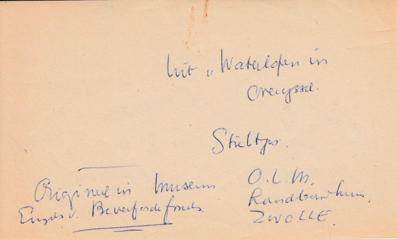 Bekijk detail van "Waterlopen in Overijssel (overdruk onvolledig) Origineel bevindt zich in de boekenrij van Engels van Beverforde in het Openluchtmuseum te Ootmarsum."