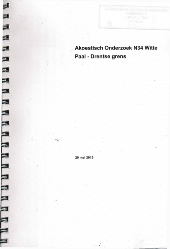 Bekijk detail van "Akoestisch Onderzoek <span class="highlight">N34</span> Witte Paal- Drentse grens"