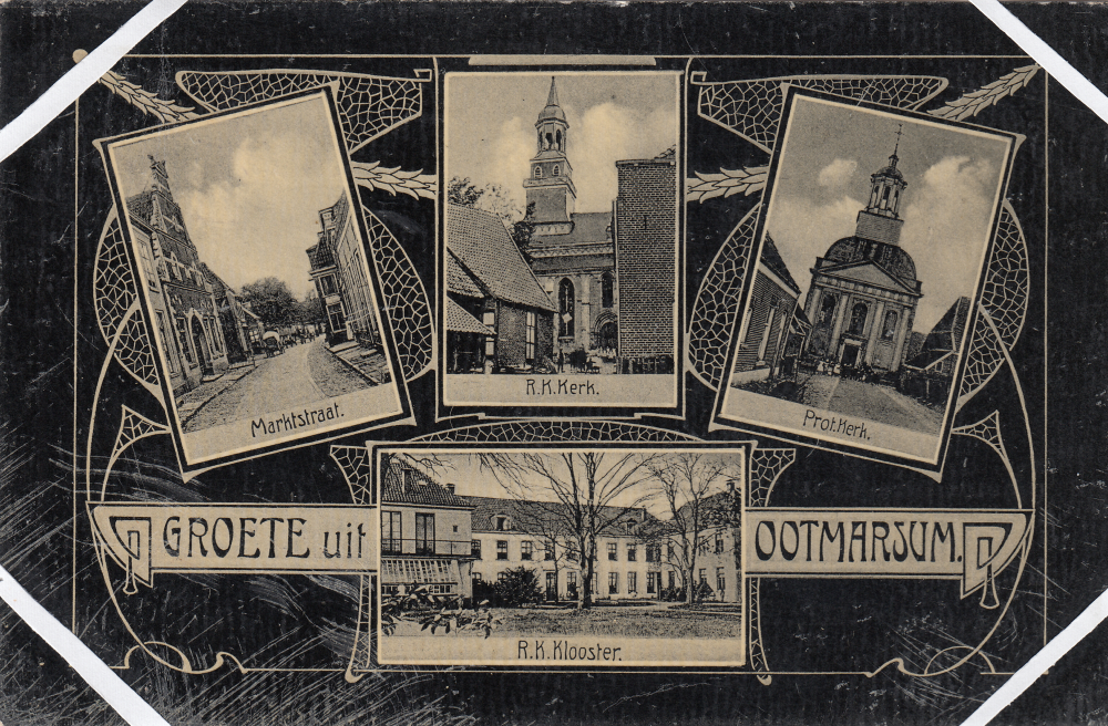 Bekijk detail van "Verzamelansichtkaart "Groete uit Ootmarsum"."