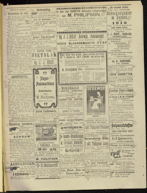 Bekijk detail van "Dedemsvaartsche Courant 26/3/1910 pagina 13 van 14<br xmlns:atlantis="urn:atlantis" />"