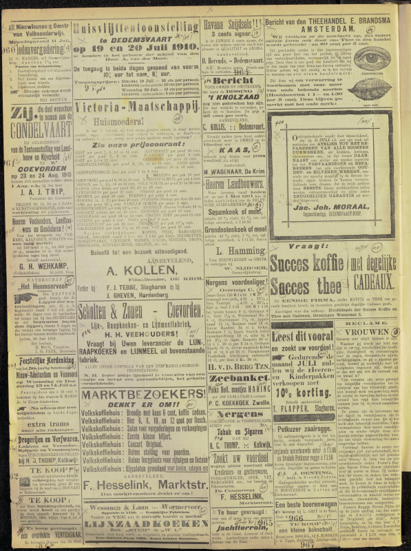 Bekijk detail van "Dedemsvaartsche Courant 9/7/1910 pagina <span class="highlight">4</span> van <span class="highlight">4</span><br xmlns:atlantis="urn:atlantis" />"