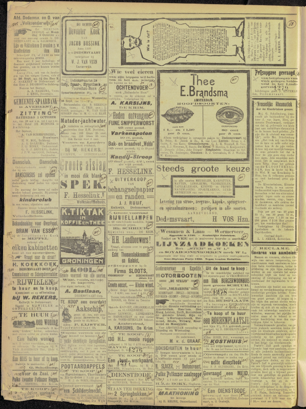Bekijk detail van "Dedemsvaartsche Courant 24/9/1910 pagina 4 van 4<br xmlns:atlantis="urn:atlantis" />"