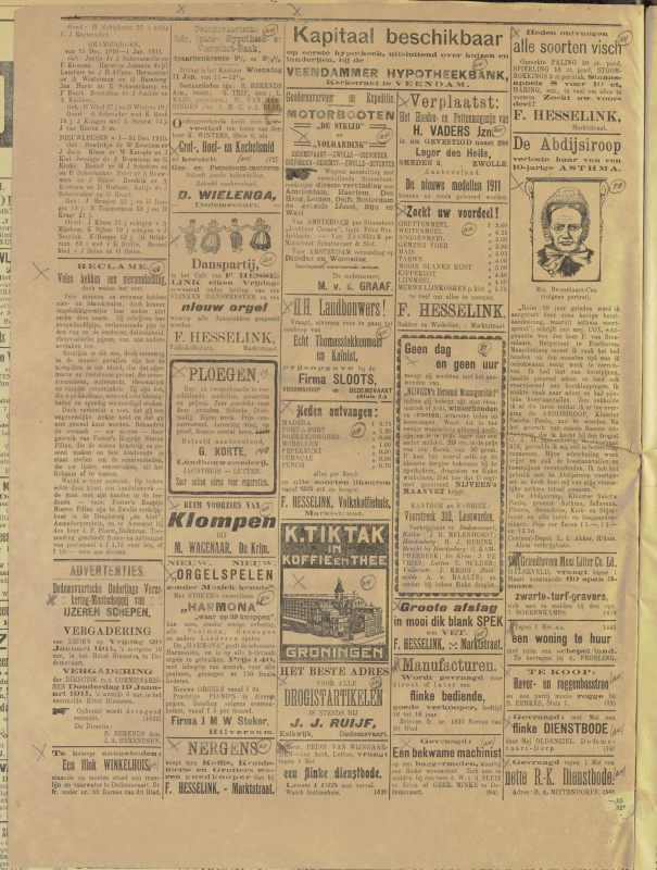 Bekijk detail van "Dedemsvaartsche Courant 7/1/1911 pagina 6 van 6<br xmlns:atlantis="urn:atlantis" />"