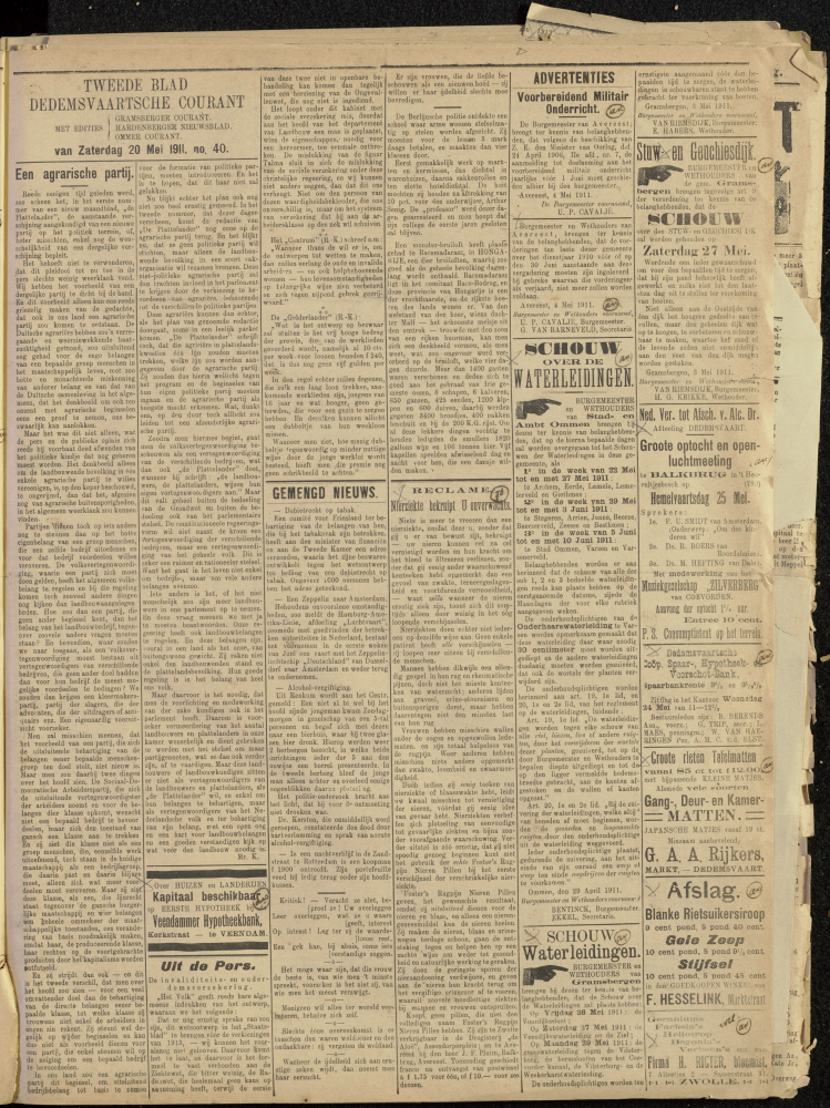 Bekijk detail van "Dedemsvaartsche Courant 20/5/1911 pagina 5 van 6<br xmlns:atlantis="urn:atlantis" />"