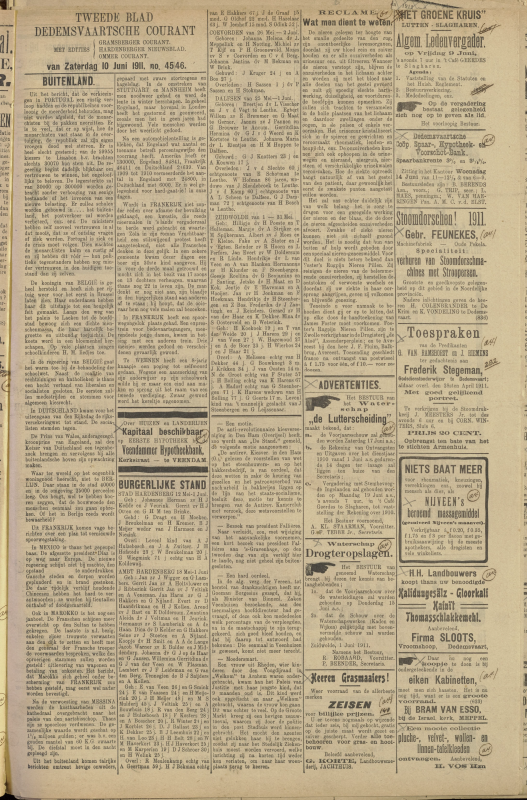 Bekijk detail van "Dedemsvaartsche Courant 10/6/1911 pagina 5 van 6<br xmlns:atlantis="urn:atlantis" />"