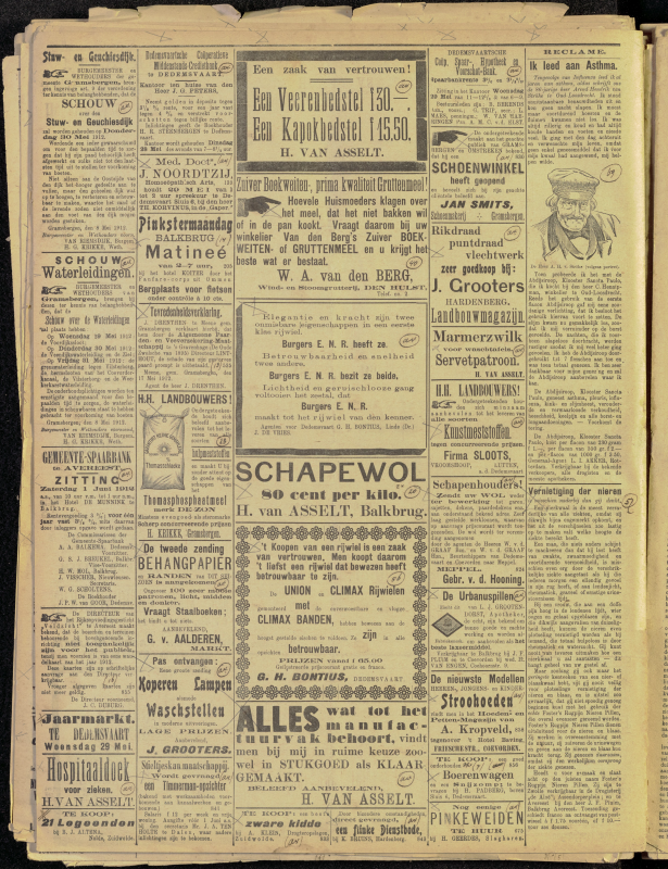 Bekijk detail van "Dedemsvaartsche Courant 25/5/1912 pagina 4 van 4<br xmlns:atlantis="urn:atlantis" />"