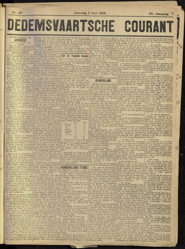 Bekijk detail van "Dedemsvaartsche Courant 8/6/1912 pagina <span class="highlight">1</span> van 4<br xmlns:atlantis="urn:atlantis" />"