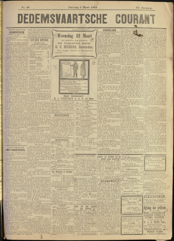 Bekijk detail van "Dedemsvaartsche Courant 8/3/1913 pagina 1 van 4<br xmlns:atlantis="urn:atlantis" />"