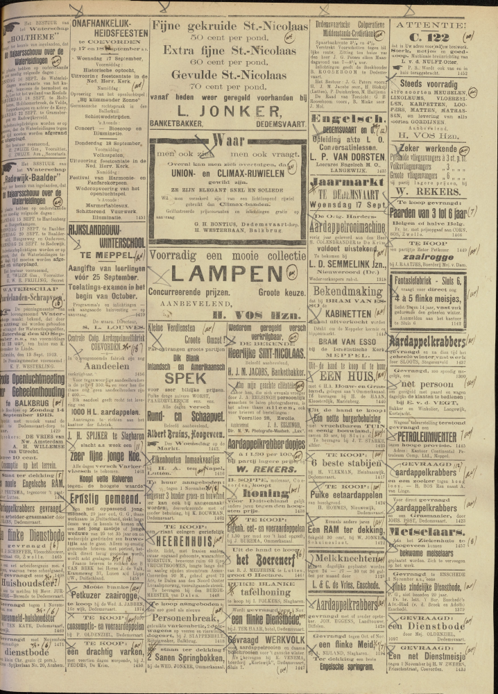 Bekijk detail van "Dedemsvaartsche Courant 13/9/1913 pagina 3 van 4<br xmlns:atlantis="urn:atlantis" />"