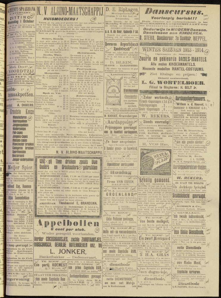 Bekijk detail van "Dedemsvaartsche Courant 20/9/1913 pagina 3 van 4<br xmlns:atlantis="urn:atlantis" />"