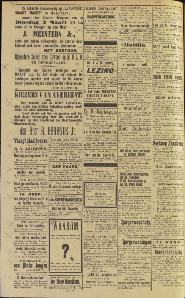 Bekijk detail van "Dedemsvaartsche Courant 25/2/1914 pagina 4 van 4<br xmlns:atlantis="urn:atlantis" />"