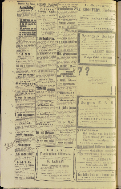 Bekijk detail van "Dedemsvaartsche Courant 29/7/1914 pagina 4 van 4<br xmlns:atlantis="urn:atlantis" />"