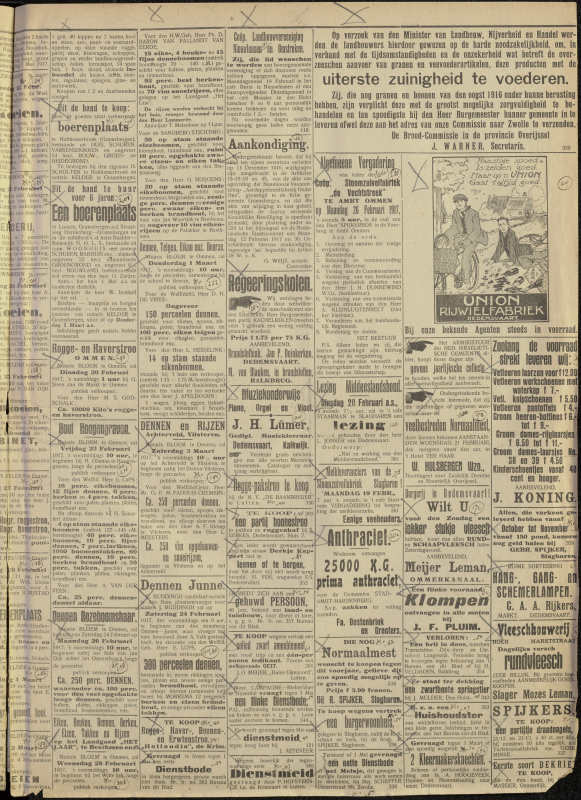 Bekijk detail van "Dedemsvaartsche Courant 17/2/1917 pagina 3 van 6<br xmlns:atlantis="urn:atlantis" />"