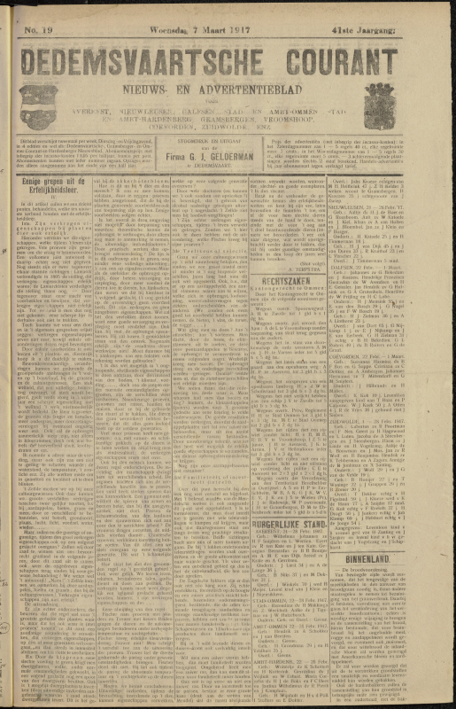Bekijk detail van "Dedemsvaartsche Courant 7/3/1917 pagina <span class="highlight">1</span> van 4<br xmlns:atlantis="urn:atlantis" />"